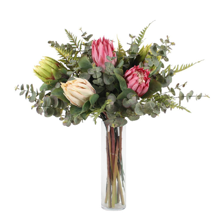 Gracie Oaks Artificial Protea Cynaroides Flower Stems Wayfair